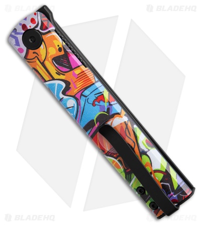 Fox Knives CHNOPS Liner Lock Knife Graffiti Aluminum (3.25" Black) FX-543 A2