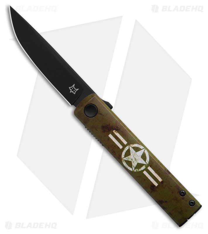 Fox Knives CHNOPS Liner Lock Knife Green Aluminum (3.25" Black) FX-543 M1