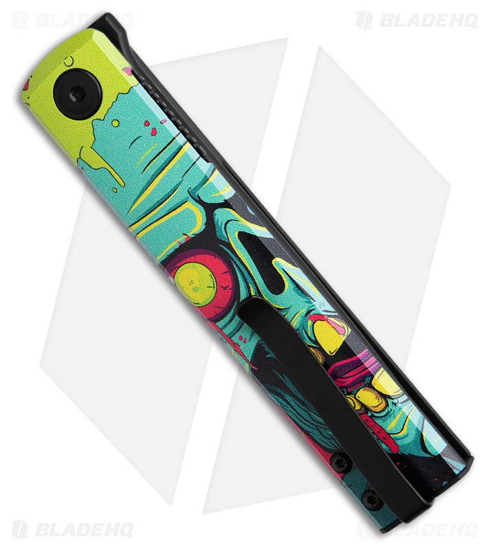 Fox Knives CHNOPS Liner Lock Knife Neon Zombie Aluminum (3.25" Black) FX-543 A1