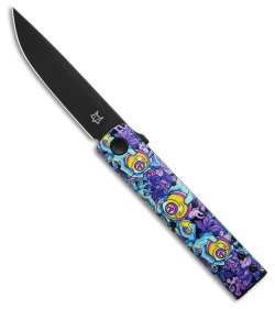 Fox Knives CHNOPS Liner Lock Knife Purple Aluminum (3.25" Black) FX-543 A3