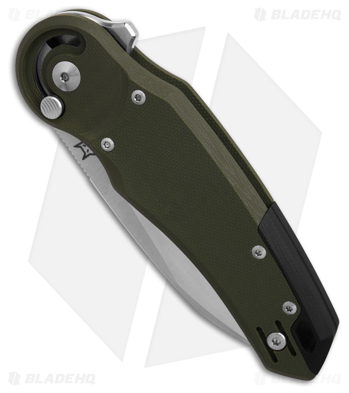 Fox Knives Metamorphosis Radius Button Lock Knife OD Green G-10 (3.25" Satin)