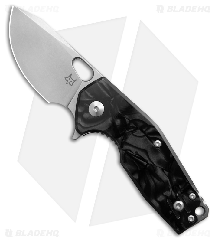 Fox Knives Suru Liner Lock Knife Black Rhodoid (2.4" Stonewash)