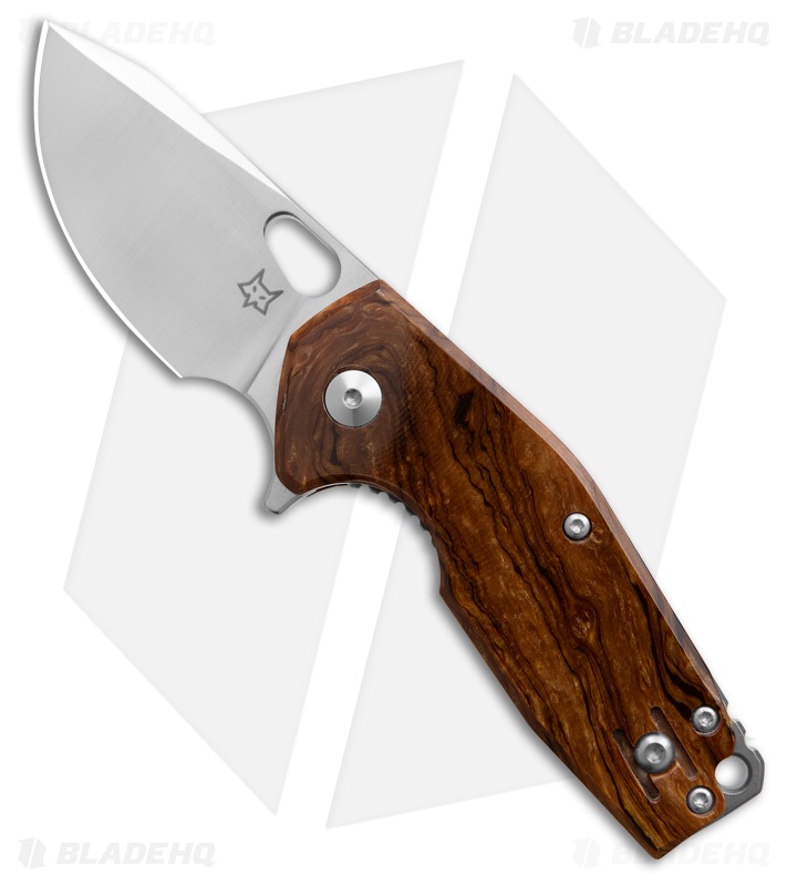 Fox Knives Suru Liner Lock Knife Brown Rhodoid (2.4" Satin)