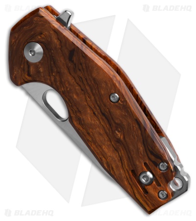 Fox Knives Suru Liner Lock Knife Brown Rhodoid (2.4" Satin)