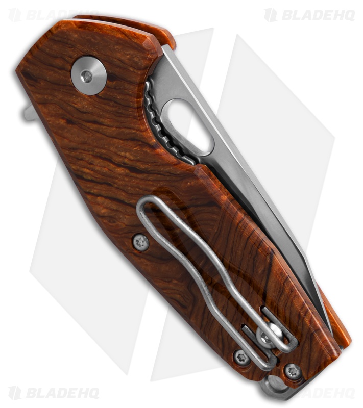 Fox Knives Suru Liner Lock Knife Brown Rhodoid (2.4" Satin)