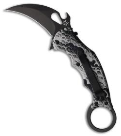 Fox Knives "The Storm" Karambit Liner Lock Knife Aluminum (2.6" Black)