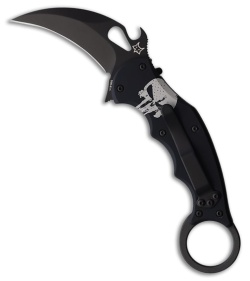 Fox Knives Single Skull Karambit Liner Lock Knife Aluminum Engraved (2.6&quot; PVD) | 223633