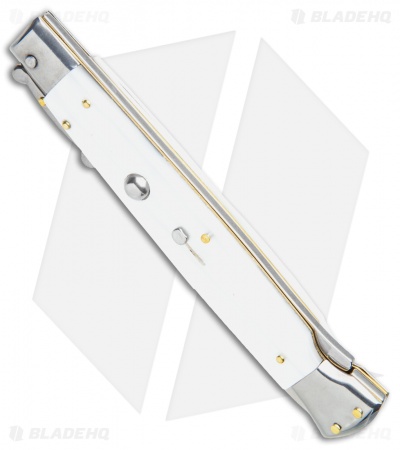 Frank B. 11" Italian White Pearlex Tactical Swinguard (5.75"  Satin Bayonet)