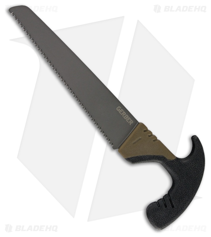 Gerber Black/Brown Myth Fixed Blade Saw w/ Sheath (6.65"Gray Serr) 