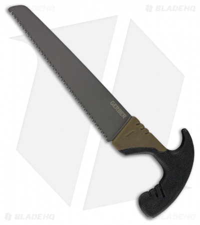 Gerber Black/Brown Myth Fixed Blade Saw w/ Sheath (6.65"Gray Serr) 