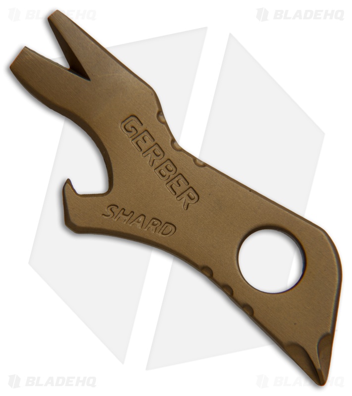 Gerber Shard Keychain Tool Prybar Bottle Opener - Brown