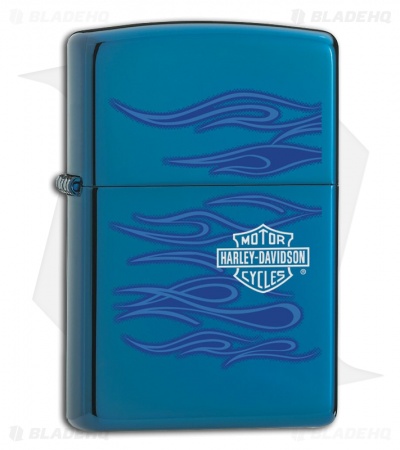 Zippo Lighter Harley Davidson Sapphire Ghost 20711