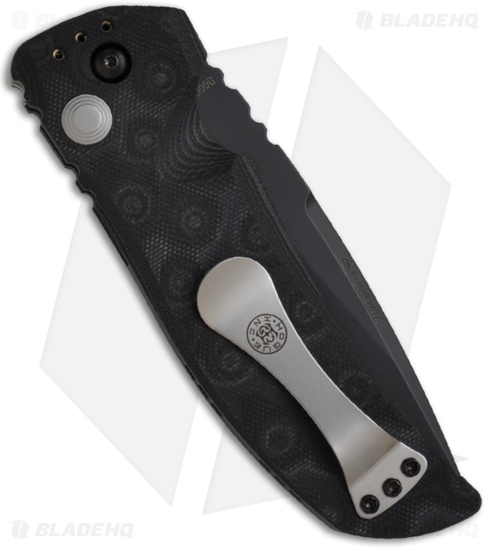 Hogue Knives EX-A01 Automatic Knife Tanto Black G10 (4" Black)