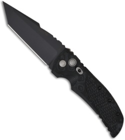 Hogue Knives EX-A01 Automatic Knife Tanto Black G10 (4" Black)