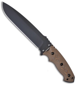 Hogue Knives EX-F01 Large Tactical Fixed Blade Knife Tan  G10 (7" Plain) 35157