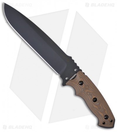 Hogue Knives EX-F01 Large Tactical Fixed Blade Knife Tan  G10 (7" Plain) 35157