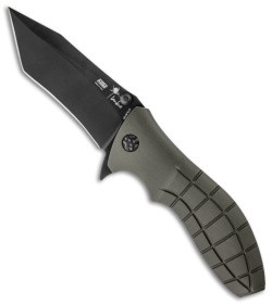 HTM Kirby Lambert Snap Tanto Folding Knife (3.5" Black)