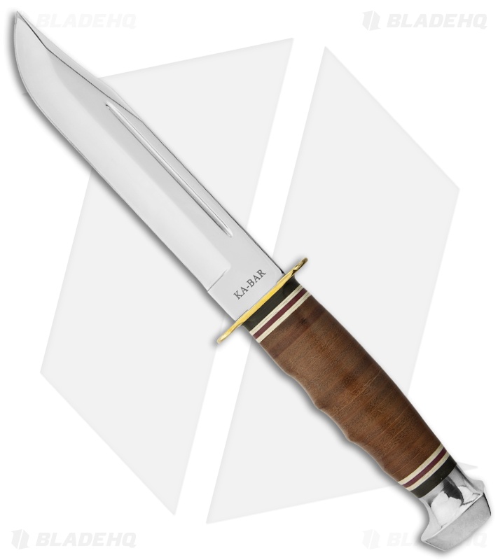 Ka Bar Bowie Marine Hunter Fixed Blade Knife Leather 6 Polish Ka Bar Bowie Marine Hunter Fixed Blade Knife Leather 6 Polish 1235