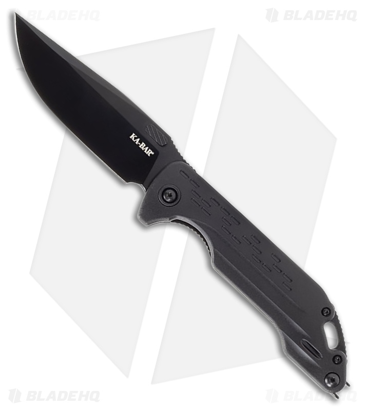Ka-Bar Warthog Liner Lock Knife Black GFN (3.75" Black D2) 