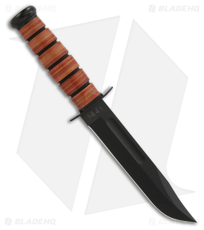 Ka-Bar 125TH Anniversary U.S. Navy Fixed Blade Knife (7" Black Oxide)