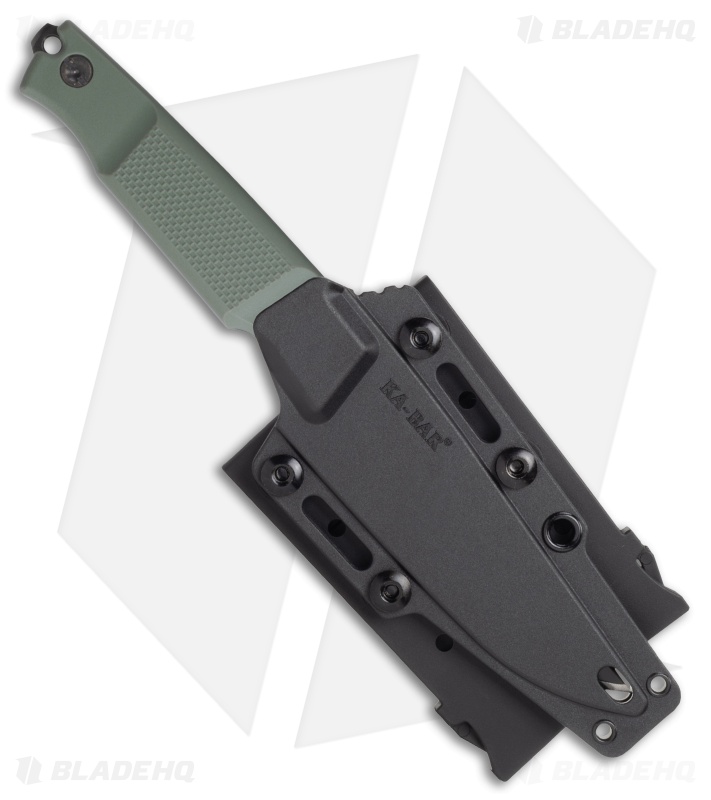 Ka-Bar Apex Fixed Blade Knife Green GFN (3.9" Black D2)