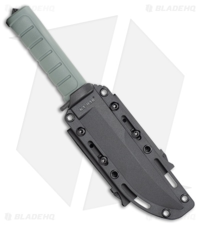Ka-Bar Dust I Fixed Blade Knife Green GFN (6.1" Black D2)