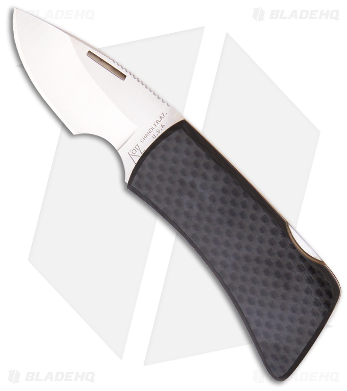 Katz Bobcat Carbon Fiber Money Clip Folding Knife (2.25" Satin Plain) MC-CF
