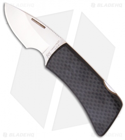 Katz Bobcat Carbon Fiber Money Clip Folding Knife (2.25" Satin Plain) MC-CF