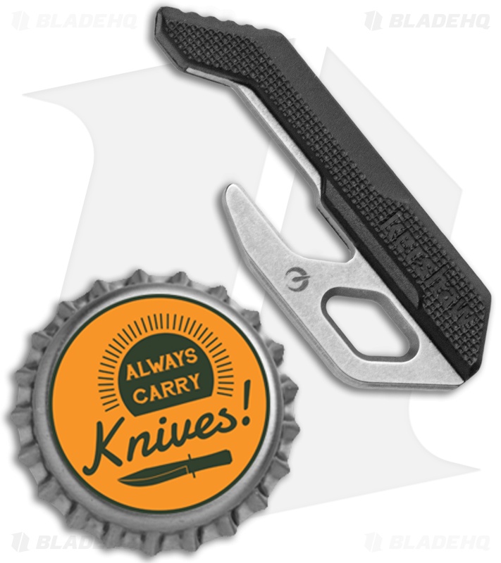 Kershaw Nacho Pocket Tool Bottle Opener Black GFN (2" Stonewash) 8825