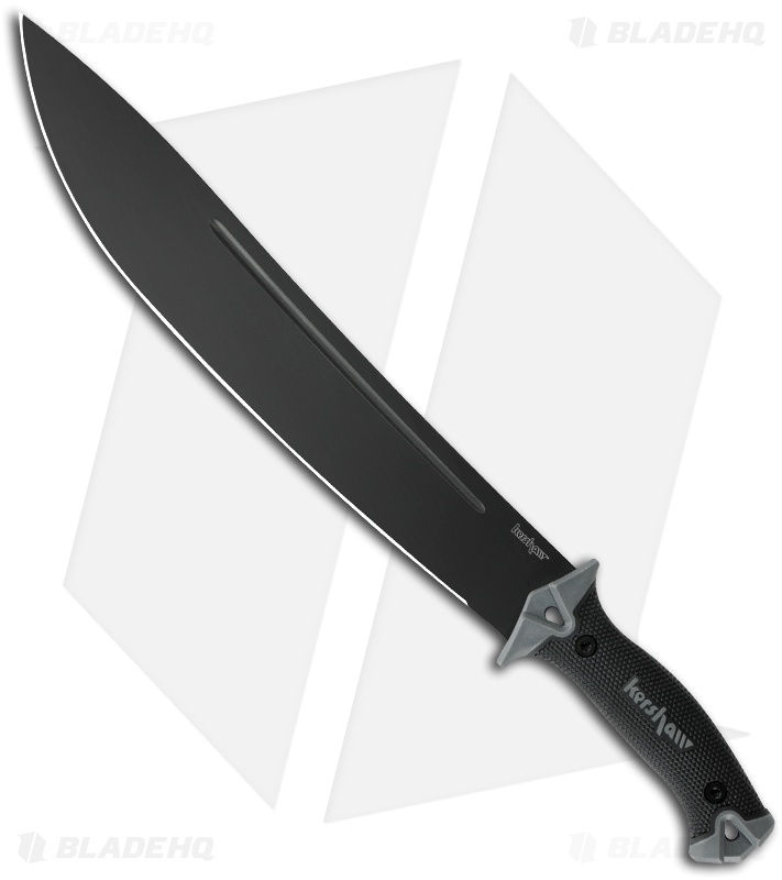 Kershaw Camp 14 Fixed Blade Knife Machete w/ Sheath (14" Black) 1076