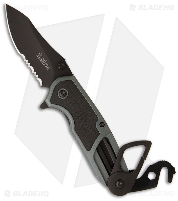 Kershaw Funxion EMT Assisted Opening Knife (3" Black Serr) 8100GRYST
