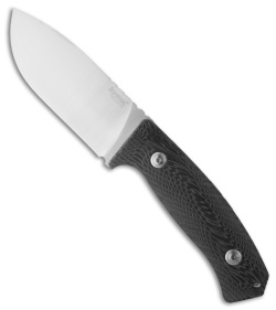 LionSteel M3 Hunting Knife Black Micarta Fixed Blade (4.25" Satin) M3 MI *DISC*