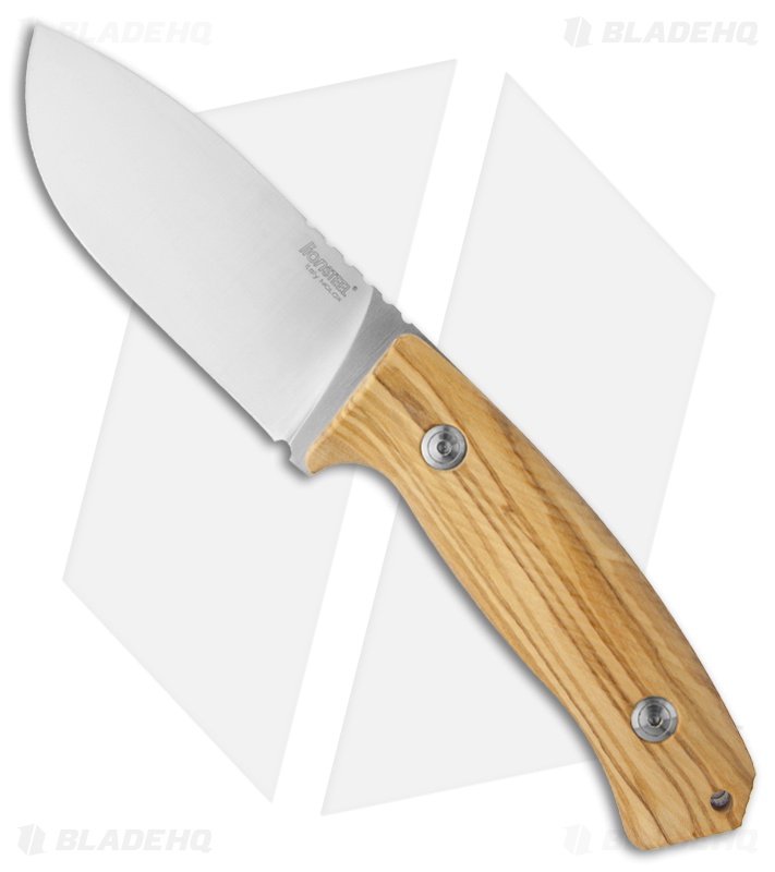 LionSteel M3 Hunting Knife Olive Wood Fixed Blade (4.25" Satin Plain) M3 UL