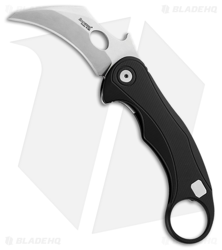 LionSTEEL L.E. One Mid Frame Lock Karambit Knife Black Aluminum (2.3" SW)