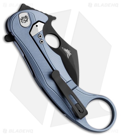 LionSTEEL L.E. One Mid Frame Lock Karambit Knife Ice Blue Aluminum (2.3" PVD)
