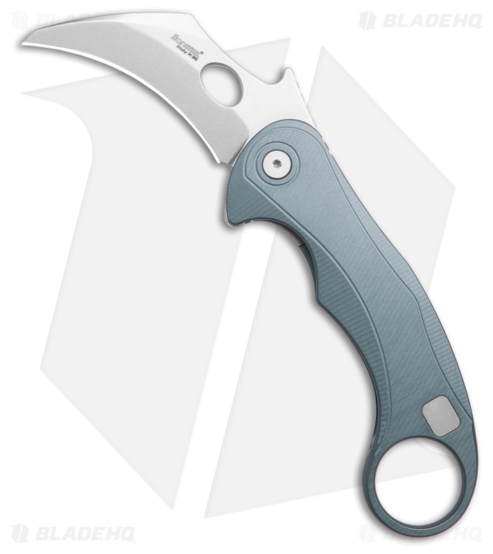 LionSTEEL L.E. One Mid Frame Lock Karambit Knife Ice Blue Al (2.3" SW)