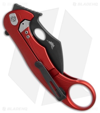 LionSTEEL L.E. One Mid Frame Lock Karambit Knife Red Al (2.3" PVD)