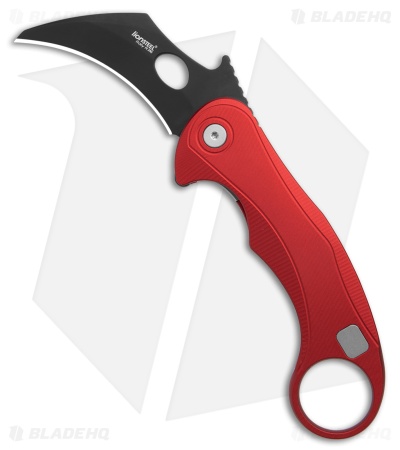 LionSTEEL L.E. One Mid Frame Lock Karambit Knife Red Al (2.3" PVD)