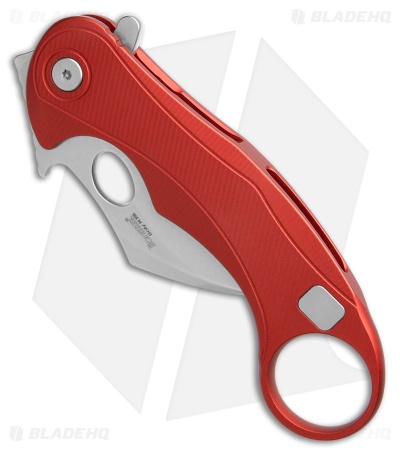 LionSTEEL L.E. One Mid Frame Lock Karambit Knife Red Al (2.3" SW)