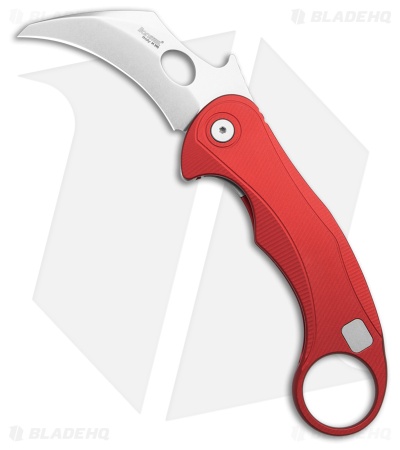 LionSTEEL L.E. One Mid Frame Lock Karambit Knife Red Al (2.3" SW)