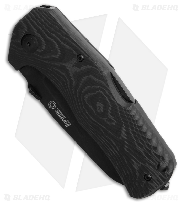 LionSteel TM1 Lockback Knife Black Camo Carbon Fiber (3.5" Black)