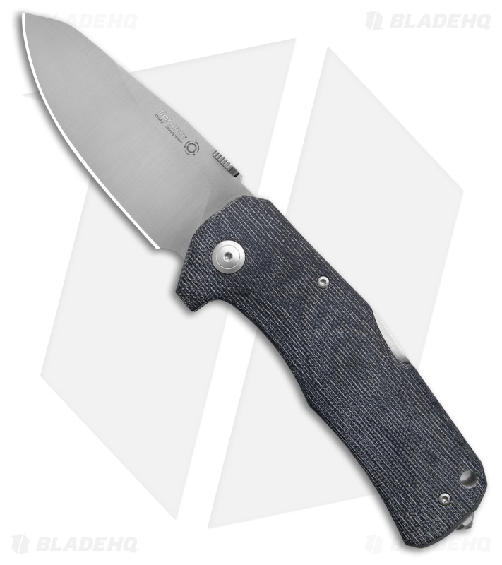 LionSteel TM1 Blue Micarta Reverse Tanto Satin Sleipner