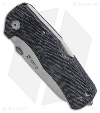 LionSteel TM1 Lockback Knife Blue Canvas Micarta (3.5" Satin)