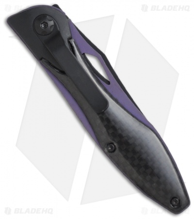 Mantis Classiest Act Liner Lock Knife Carbon Fiber (3" Black) MT-2Ti