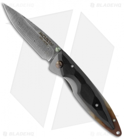 Mcusta Kasumi Liner Lock Knife African Ebony (2.75" Damascus) MC-73D