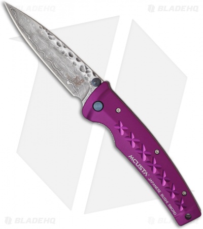 Mcusta Tsuchi Bushi Sword Knife Purple (3.25" Damascus) MC-0162D