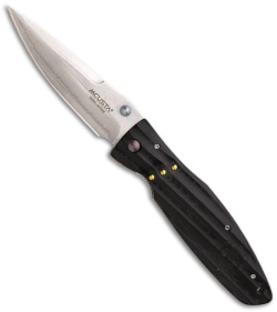 Mcusta Nobunaga Knife Black Micarta (3.75" Damascus) MC-181D