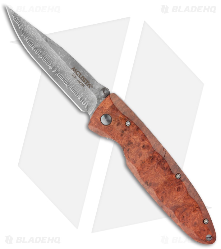 Mcusta MC-1 Liner Lock Knife Quincewood (3.125" Damascus) MC-16D