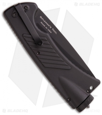 Meyerco Blackie Collins Rifleman's Tool Automatic Knife (3.75" Black Serr)