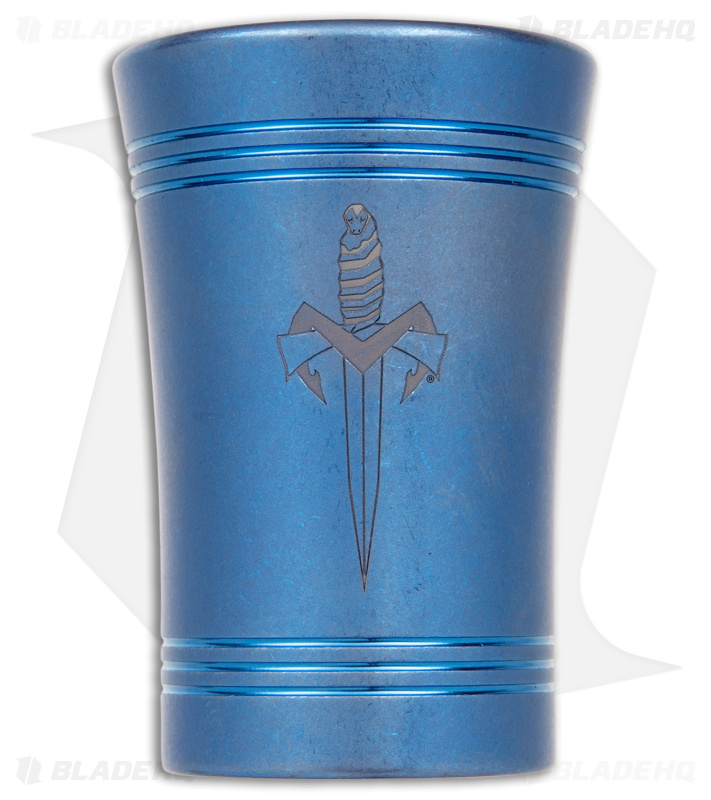 Microtech Shot Glass BL 1 Dagger Blue Titanium